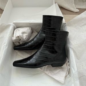 Toteme The Western Boot black croco size 38